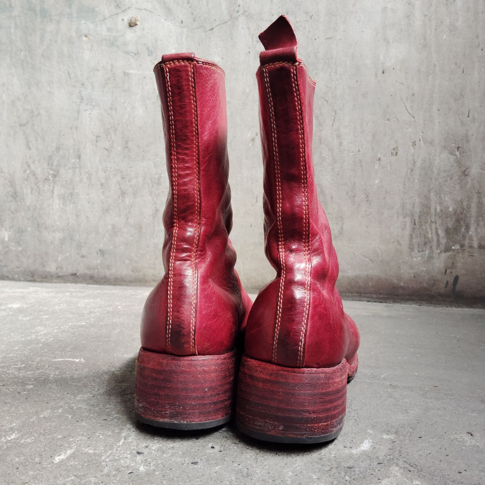 GUIDI PL2 HORSE FULL GRAIN FRONT ZIP BOOTS 36 グイディ ホースフル