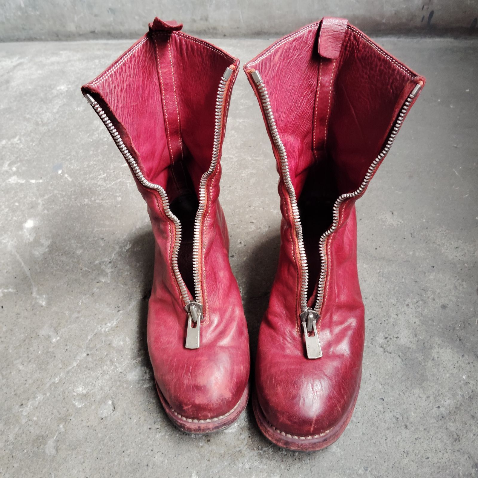 GUIDI PL2 ソフトホースフルグレイン フロントジップ　36 GUIDI PL2 HORSE FULL GRAIN FRONT ZIP BOOTS 36 グイディ ホースフル