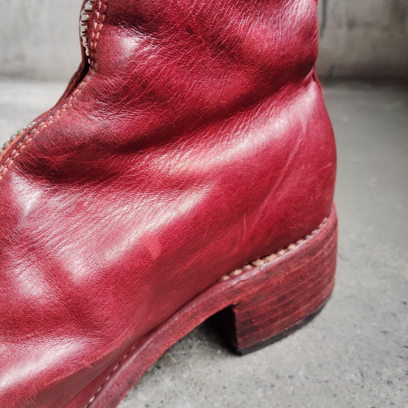 GUIDI PL2 HORSE FULL GRAIN FRONT ZIP BOOTS 36 グイディ ホースフル