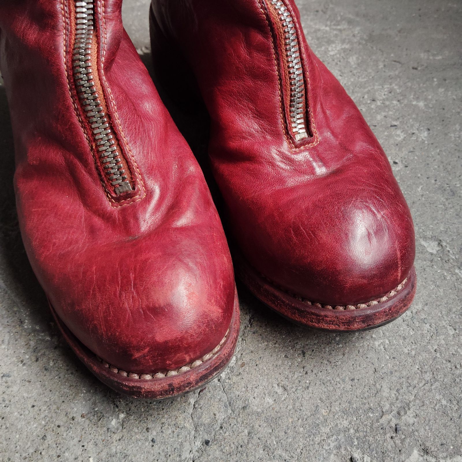 GUIDI PL2 HORSE FULL GRAIN FRONT ZIP BOOTS 36 グイディ ホースフル