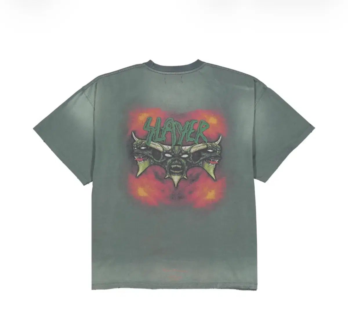 1 スレイヤー アンダーマイカー デモン ヘズ イン フレイムズ ヴィンテージ ウォッシュド Tシャツ