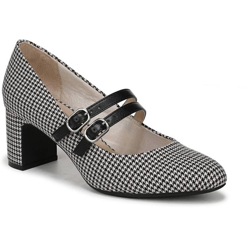 ライフストライド レディース シューズ パンプス LifeStride True Womens Mary Jane Pumps Black White ホワイト