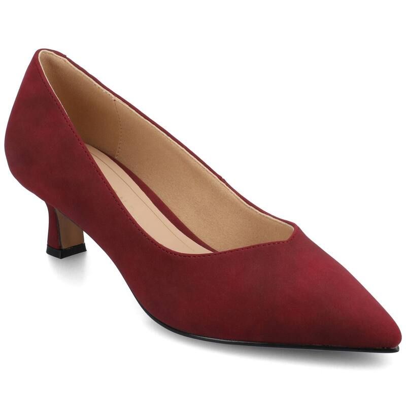 ジャーニー レディース シューズ パンプス ヒール Journee Pammie Medium and Wide Width WomenslipOn Kitten Heel Pumps Oxblood