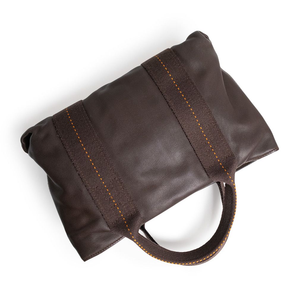 【美品】エルメス　キャラバンホリゾンタル　2way バッグ　レザー　キャメル エルメス キャラバン ホリゾンタル PM ヴォーデルマ ハバナ ブラウン