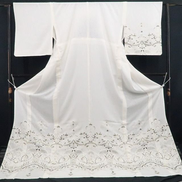 新品・夏訪問着】紋紗 夏着物 正絹 仕付け糸付 トールサイズ tomihisa