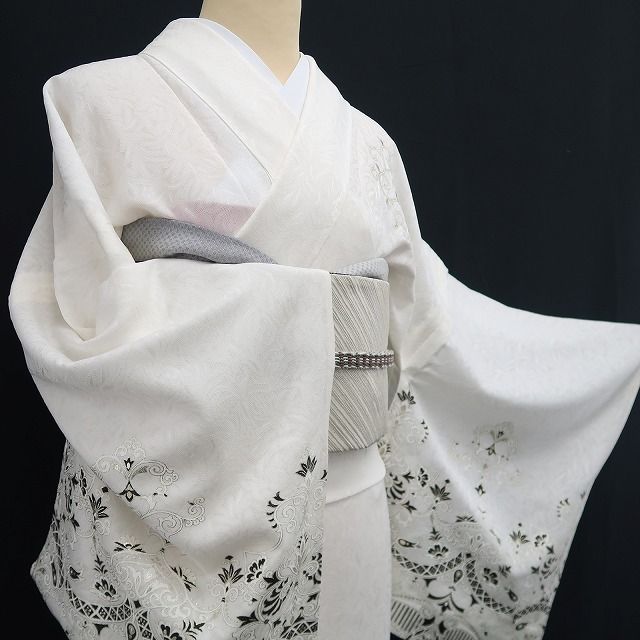 新品・夏訪問着】紋紗 夏着物 正絹 仕付け糸付 トールサイズ tomihisa
