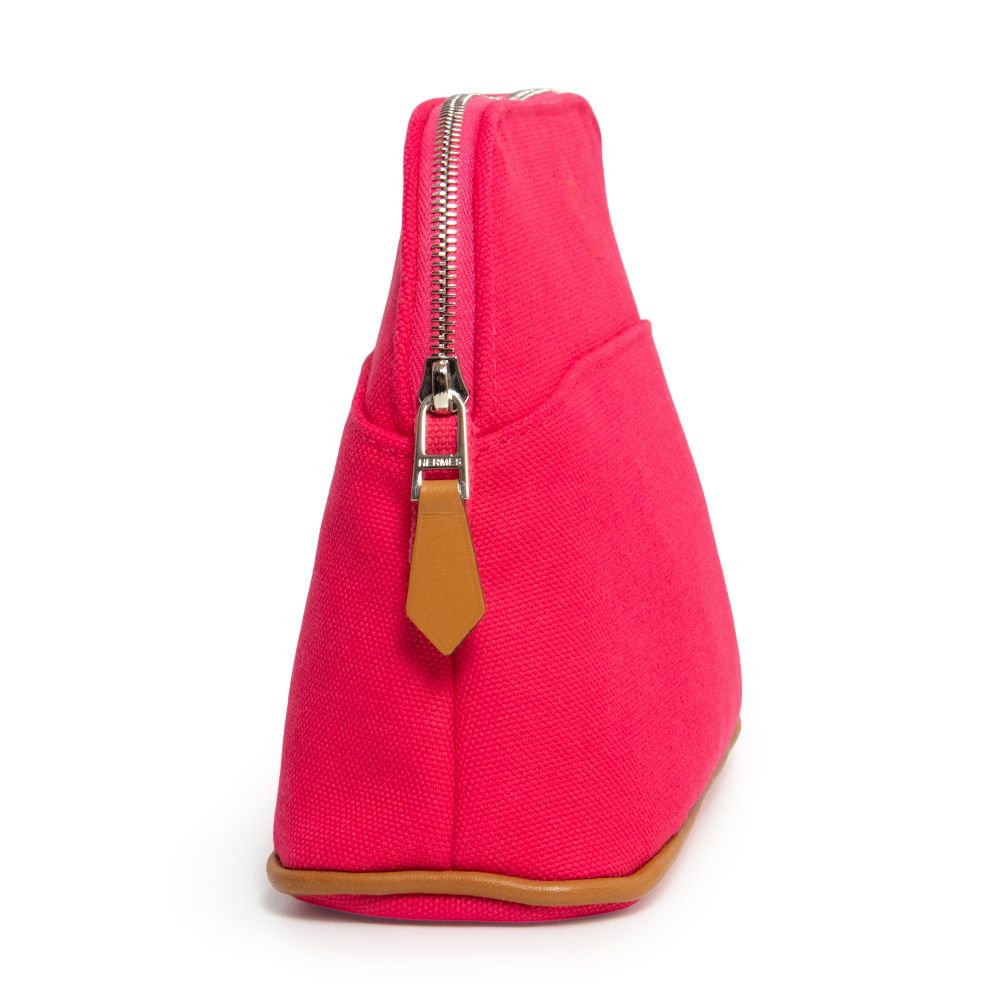 エルメス ボリードポーチ PM 20 コットン100％ Hibiscus ハイビスカス
