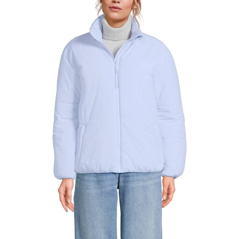 ランズエンド レディース アウター ジャケット・ブルゾン モックネック Womens Lands End Insulated Mockneck Commuter Jacket Soft Periwin