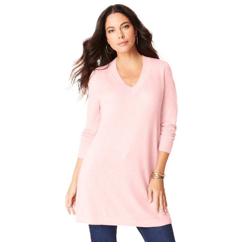 ロアマンズ レディース アウター ニット・セーター Vネック プラスサイズ Roamans Womens Plusize Cashmore Collection Vneck Sweater Soft