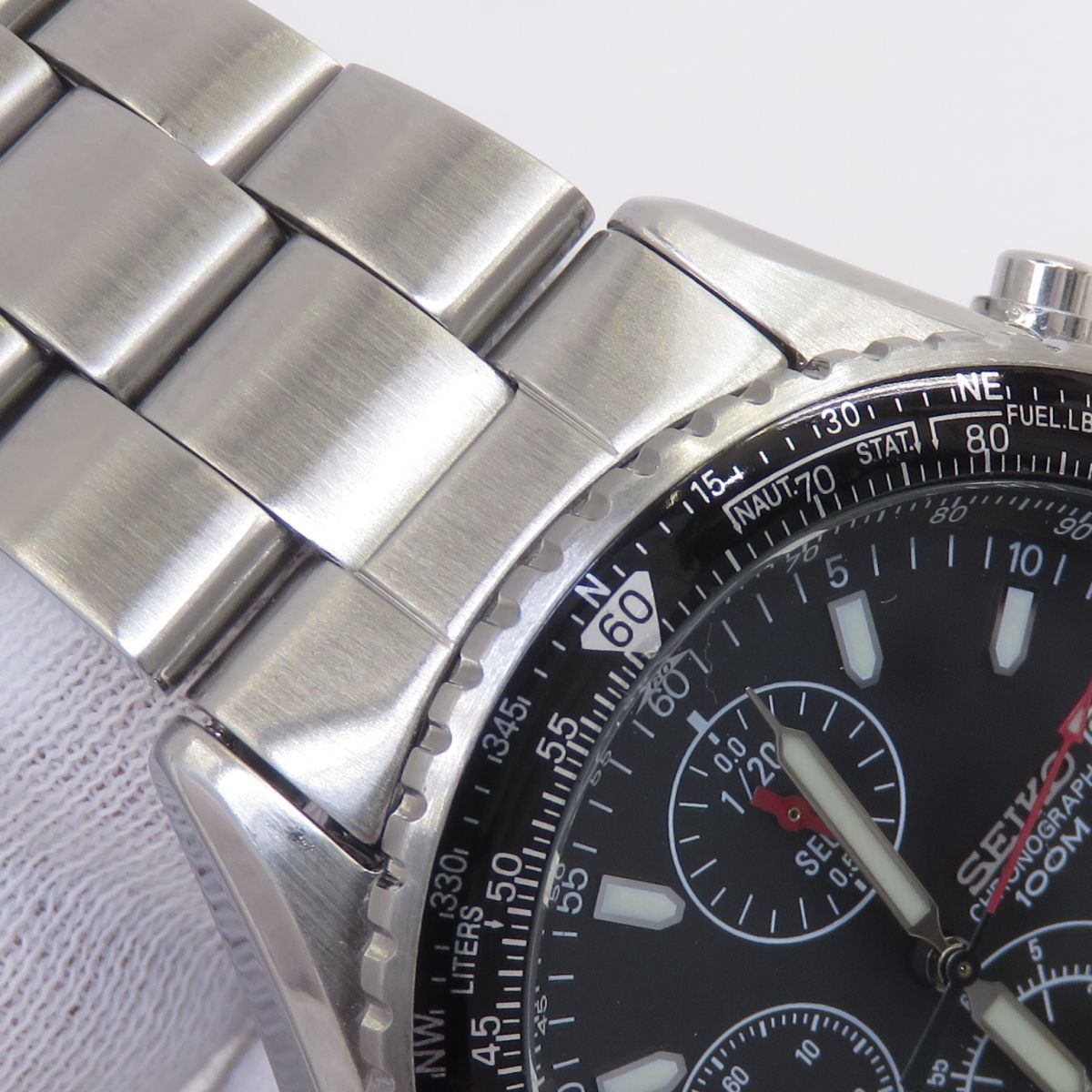 SEIKO セイコー クロノグラフ 100M 7T92-0CF0 クォーツ 腕時計 ※中古 