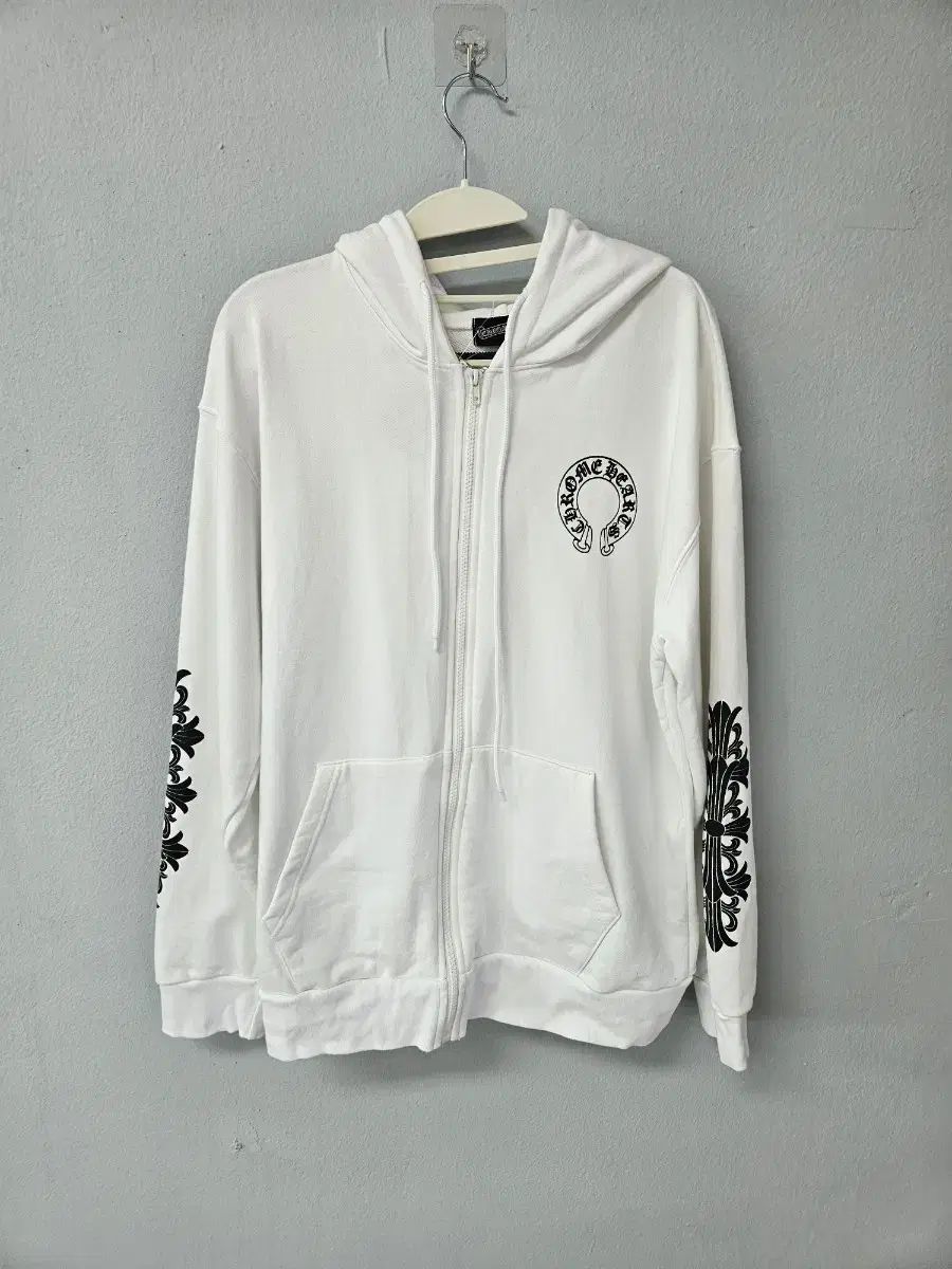 CHROME HEARTS クロムハーツ フードジップアップ 白