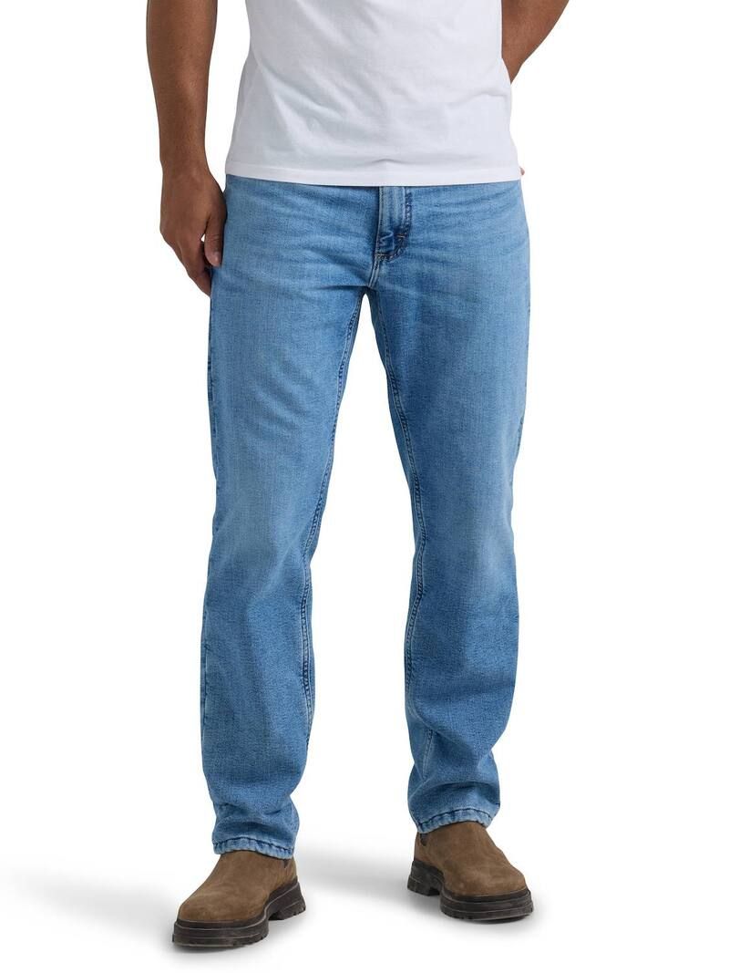 リー メンズ ボトムス デニムパンツ リラックスフィット ジーンズ Mens Lee Legendary Relaxed Fit FleeceLined StraightLeg Jeans Coast