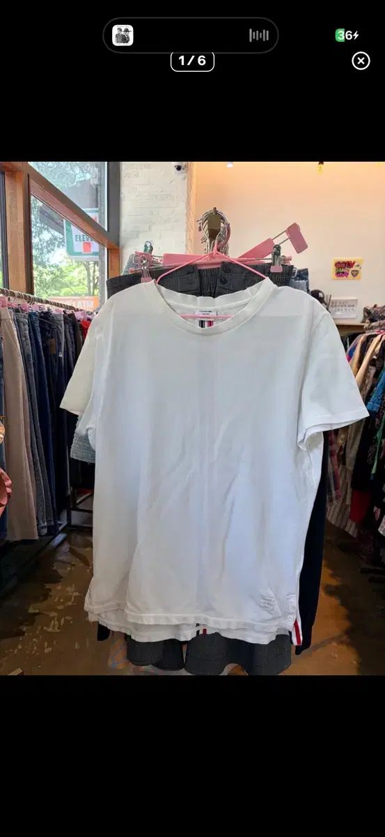 トム・ブラウン 白 半袖 Tシャツ