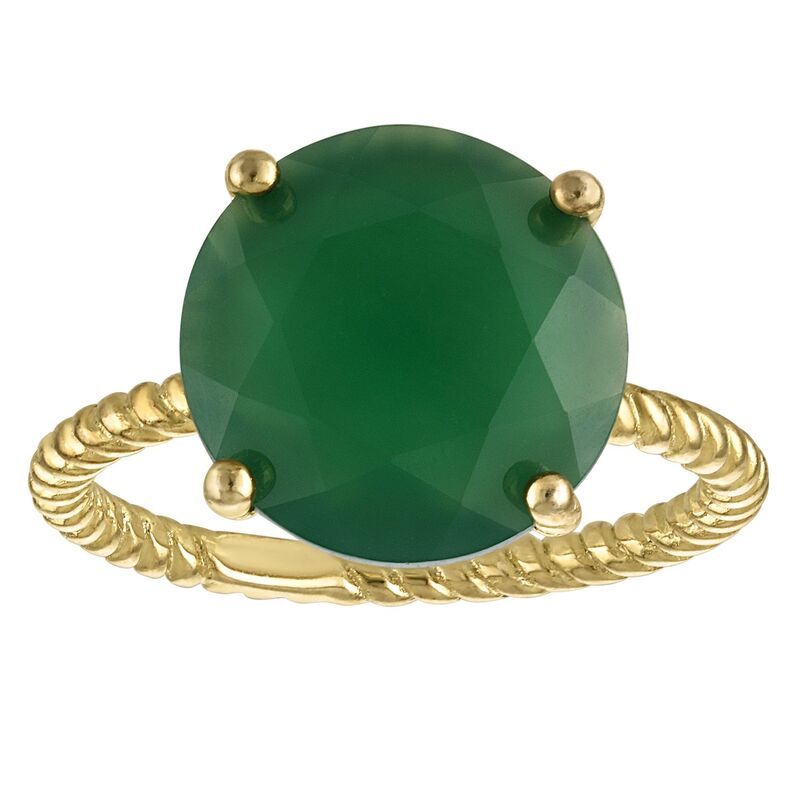 Designs by Gioelli レディース アクセサリー リング Designs by Gioelli Gold Over Sterling Silver Green Chalcedony So