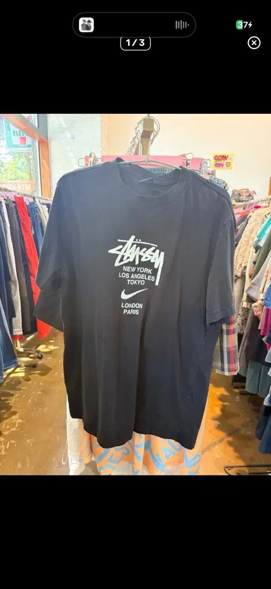 STUSSY NIKE コラボ 半袖 Tシャツ ブラック