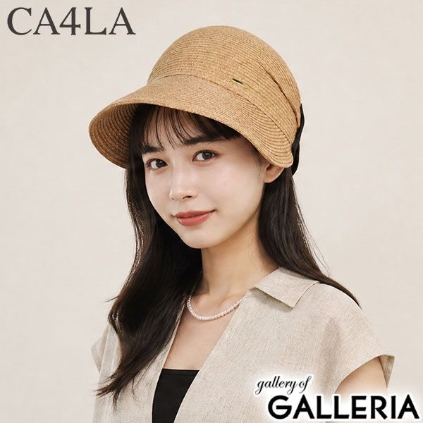 CA4LA キャスケット 帽子 レディース 夏用 深め カシラ 春夏 春 夏 おしゃれ カジュアル 上品 きれいめ 女性 リボン 日本製 ハット ペーパーブレード Main Collection SUNSHINE4 KTZ02692 BEIGE