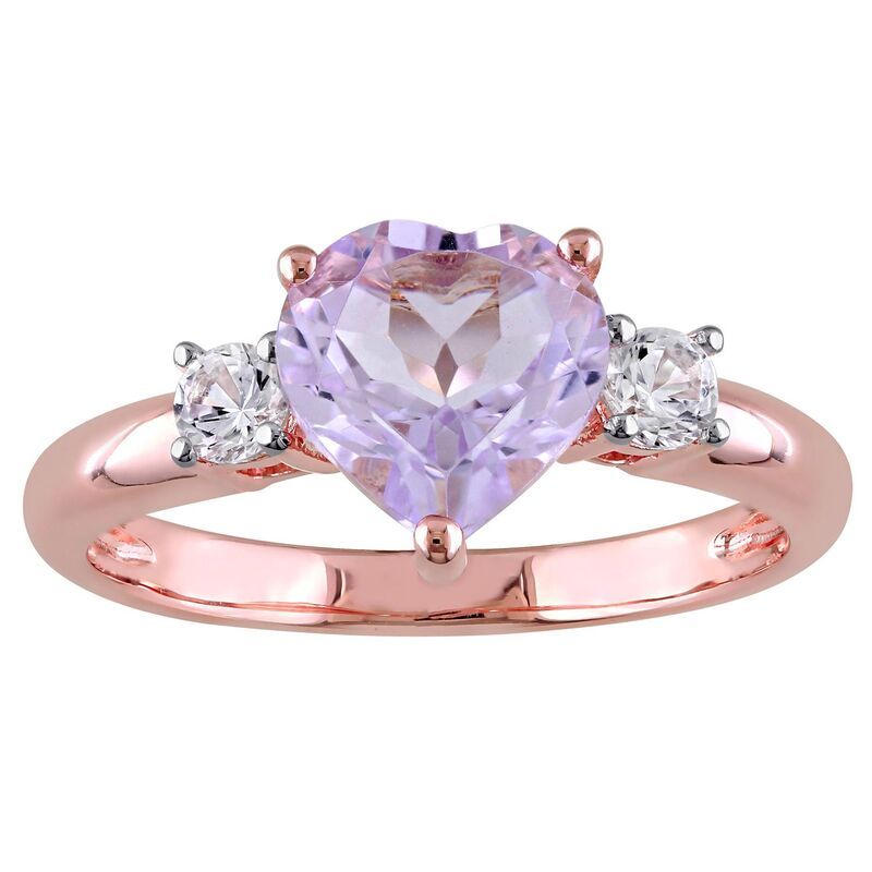 ステラ グレース レディース アクセサリー リング Stella Grace 18k Rose Gold Over Silverose de France Amethyst Lab Created W