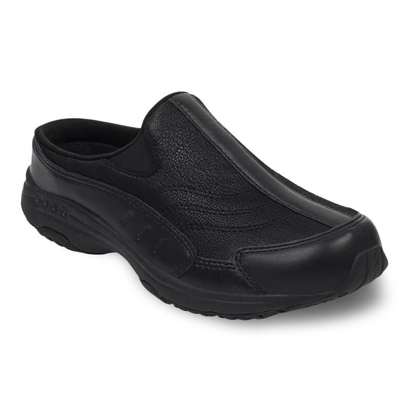 イージースピリット レディース シューズ スニーカー レザー Easy Spiritraveltime Womens Leather Mules Black ブラック