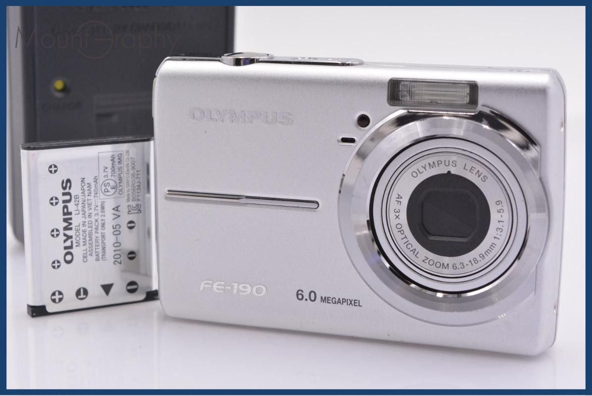 【動作保証】 オリンパス Olympus FE-190 3x バッテリー、充電器付属 同梱無料 #yk8737