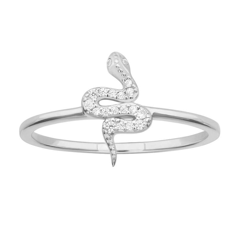プリムローズ レディース アクセサリー リング PRIMROSE Sterling Silver Cubic Zirconia Snake Ring Sterling シルバー