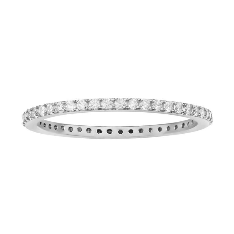 プリムローズ レディース アクセサリー リング PRIMROSE Sterling Silver Cubic Zirconia Eternity Ring Sterling Silver シルバー
