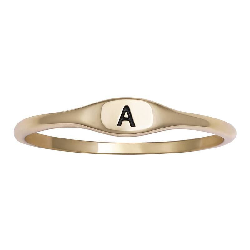 プリムローズ レディース アクセサリー リング PRIMROSE Polished Oval Oxidized Initial Ringold Tone A ゴールド