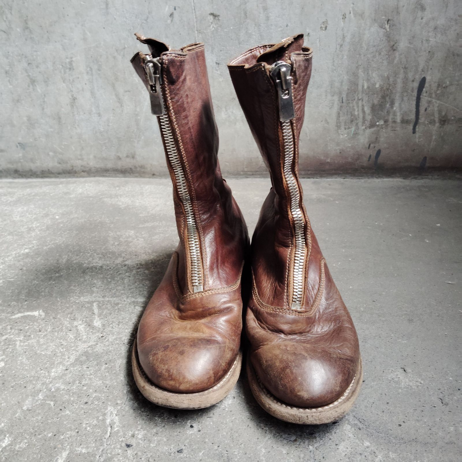 GUIDI 310 HORSE FULL GRAIN FRONT ZIP BOOTS 36 グイディ ホースフル