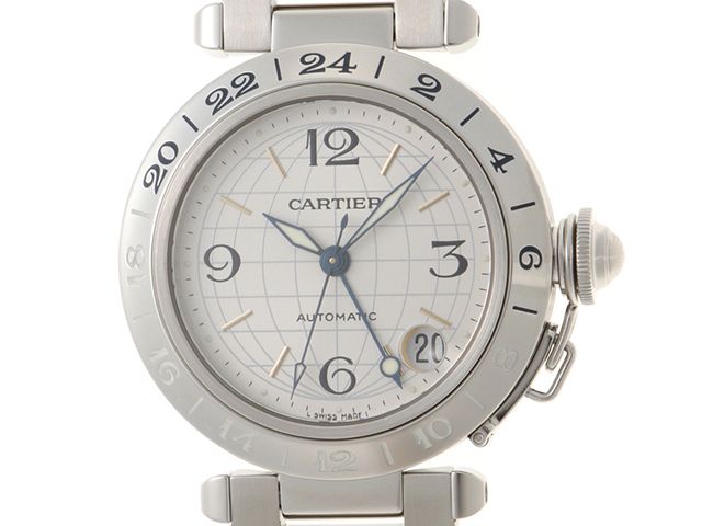 CARTIER カルティエ パシャC メリディアン W31029M7 腕時計 スティール シルバー文字盤 自動巻き メンズ【中古】472