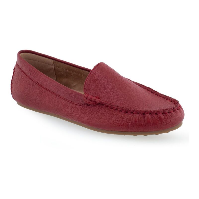 エアロソールズ レディース シューズ スリッポン・ローファー Aerosoles Over Drive Womens Casualoafers Red Leather レッド