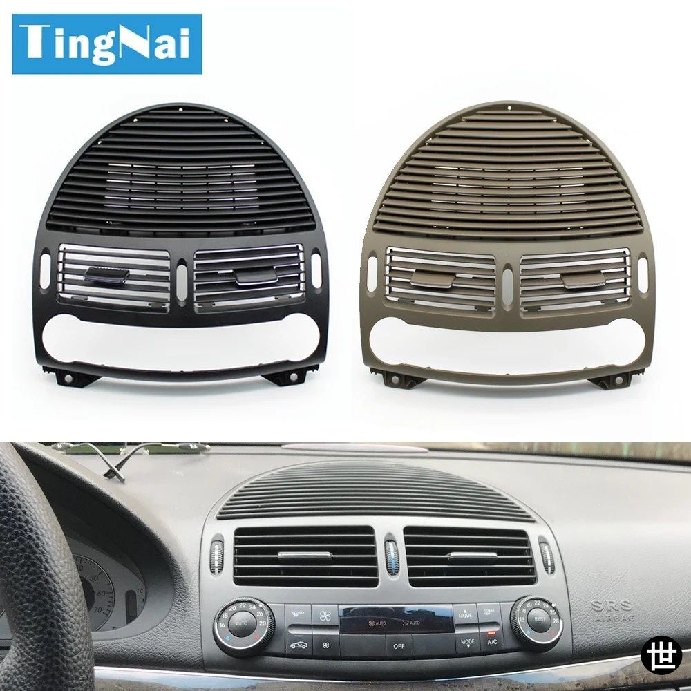 メルセデスベンツ Eクラス W211 2003-2008用 フロントダッシュボード中央エアコングリルパネルカバー 2118300054