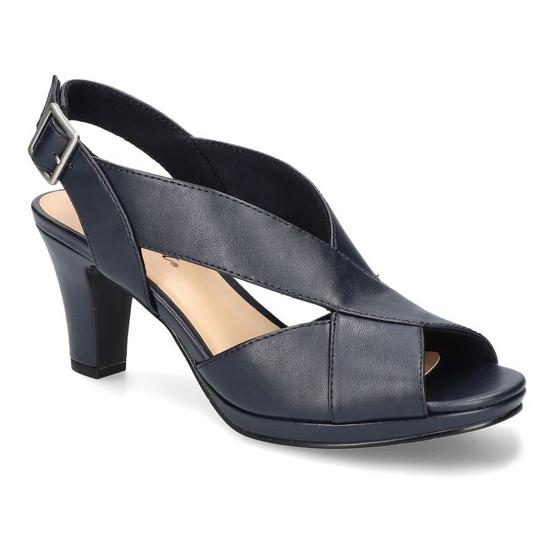 イージーストリート レディース シューズ サンダル Easy Street Christy Womens Dressandals Navy ネイビー