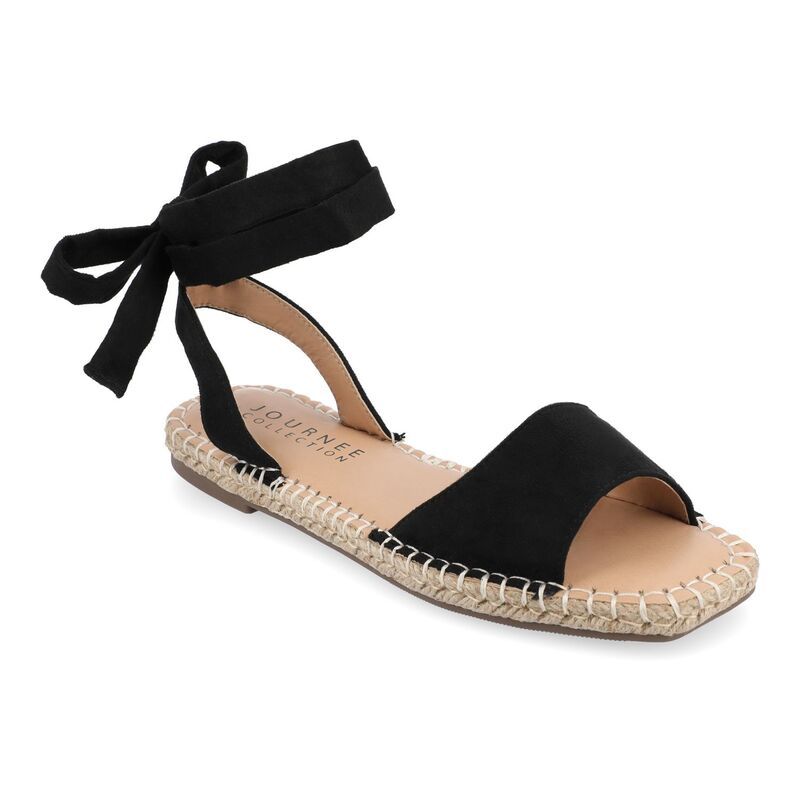 ジュルネ コレクション レディース シューズ サンダル Journee Collection Emelie Womens Espadrille Sandals Black ブラック