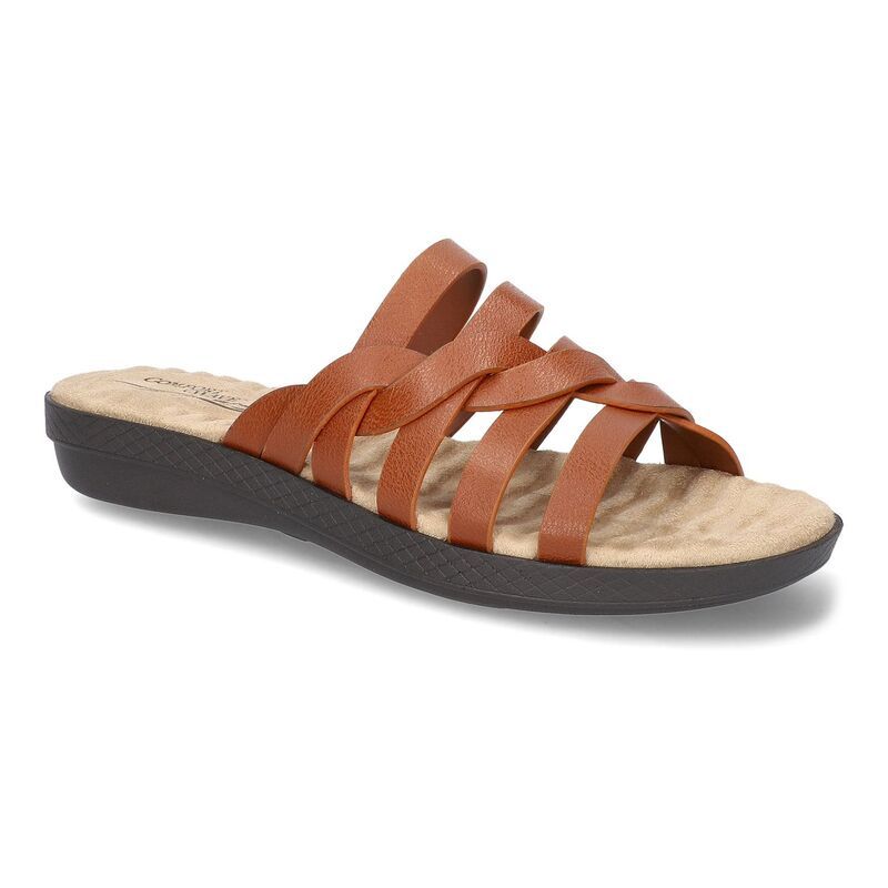 イージーストリート レディース シューズ サンダル Easy Street Sheri Womenslide Sandals Cognac