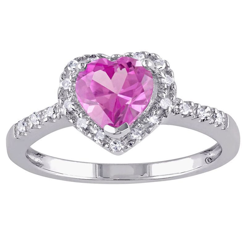 ステラ グレース レディース アクセサリー リング Stella Grace Sterling Silver Lab Created Pink Sapphire 110 CaratW Diamond