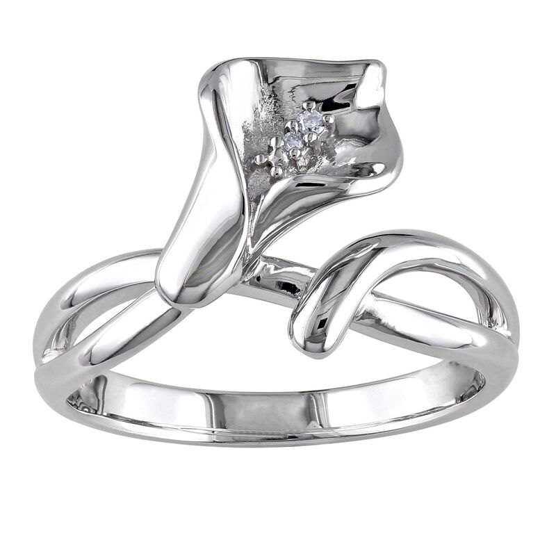 ステラ グレース レディース アクセサリー リング Stella Grace Sterling Silver Diamond Accent Calla Lily Ring Sterling シルバー