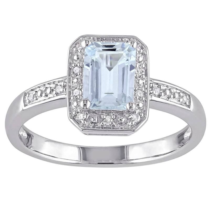 ステラ グレース レディース アクセサリー リング Stella Grace Sterling Silver Aquamarine Diamond Accent Fashion Ring Sterli