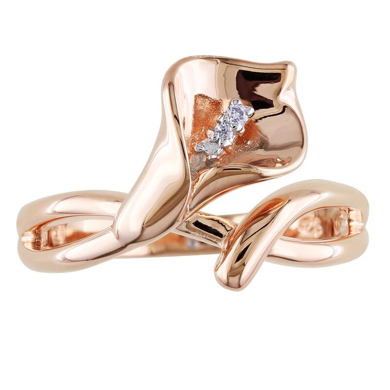 ステラ グレース レディース アクセサリー リング Stella Grace 18k Rose Gold Over Sterling Silver Diamond Accent Calla Lily