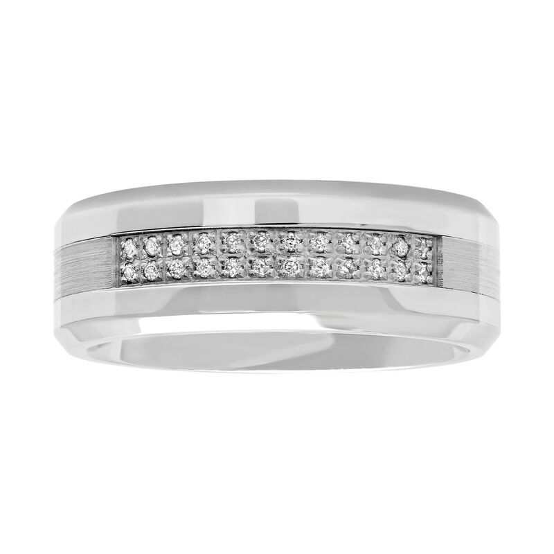 アンブランデッド メンズ アクセサリー リング Unbranded Mens 110 CaratW Diamond Cobalt Band Silvertone コバルト