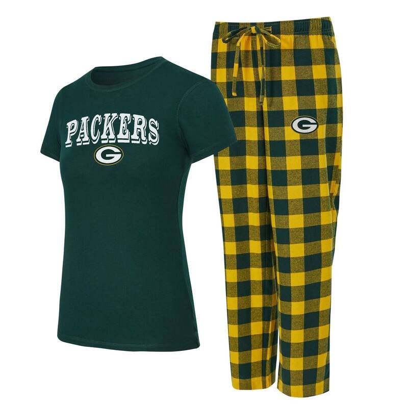 アンブランデッド レディース アンダーウェア ナイトウェア プラスサイズ パンツ Tシャツ Unbranded Womens Conceptsport GreenGold Green Bay Pack
