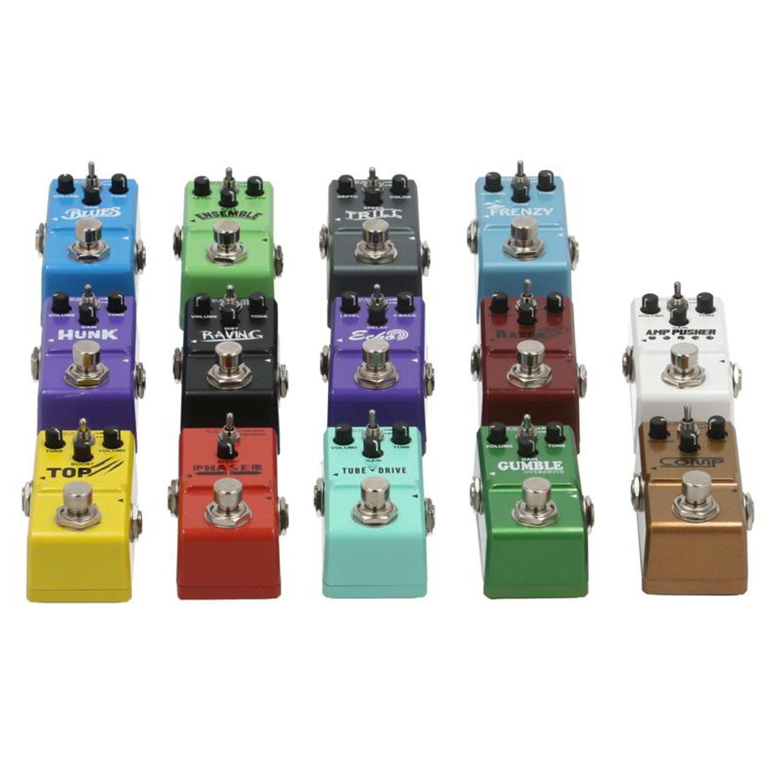 Rowin Rowinミニペダルエフェクター14個セット Nano Series Pedalx14 ABランク 81