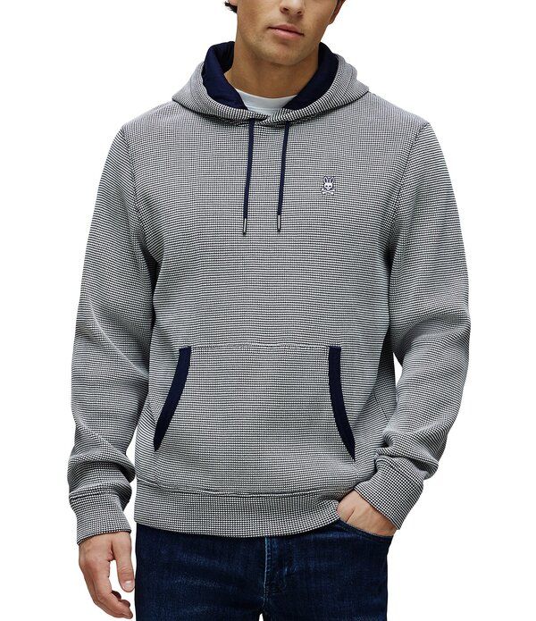 サイコバニー メンズ トップス シャツ ニット パーカー Psycho Bunny Maxton WaffleKnit Hoodievening Blue ブルー