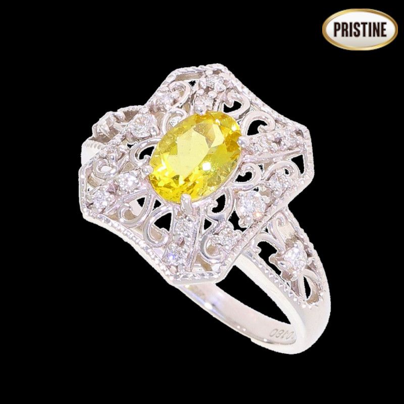 K18イエローベリルダイヤリング0．684/D0．18ct ＃13 SAランク 75
