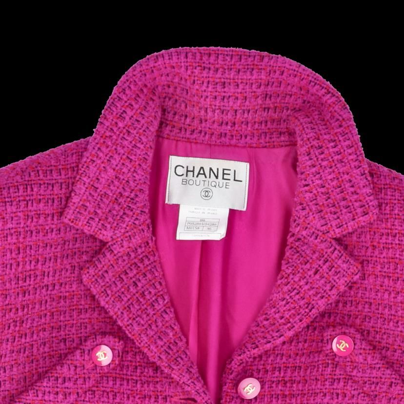 CHANEL ハンガー ココボタン CHANEL CHANEL/ツィードジャケット/ココマークボタン/ハンガー付き AB