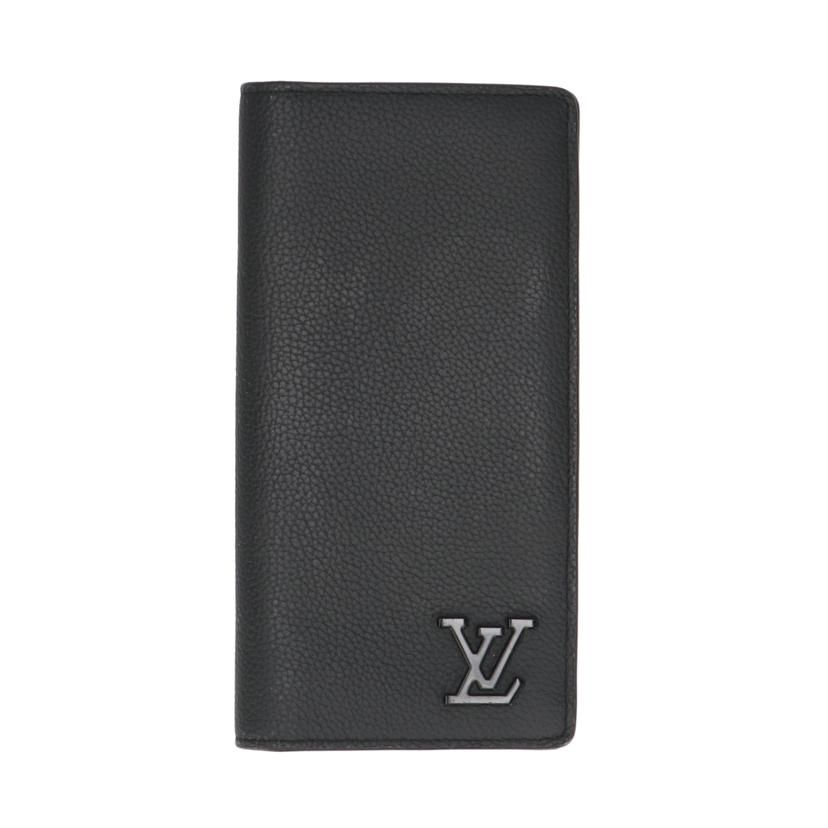 LOUIS VUITTON ポルトフォイユ・ブラザ/アエログラム/ブラック M69980 Aランク 93