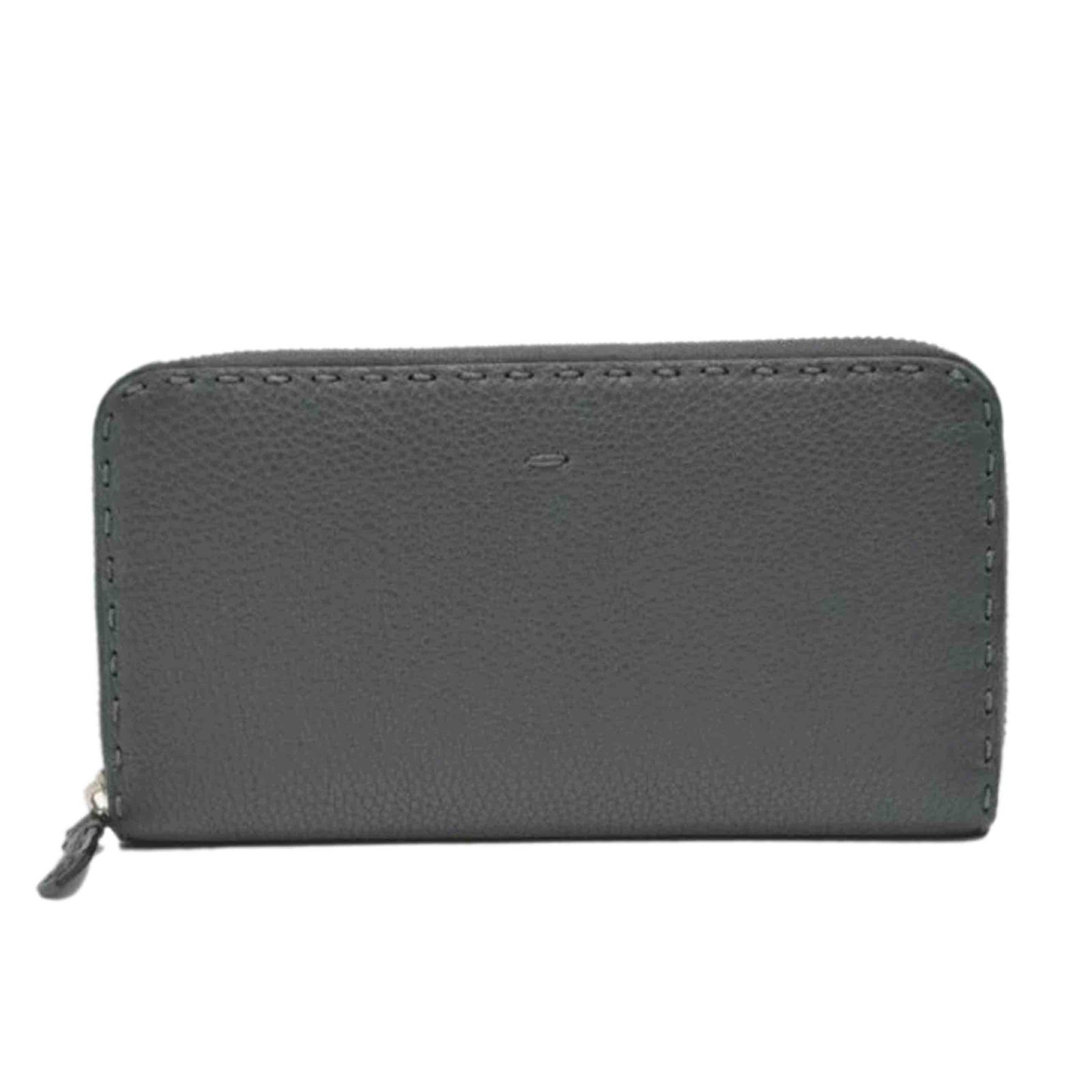 FENDI セレリアラウンドファスナー長財布/グレー 7M0210 ABランク 89