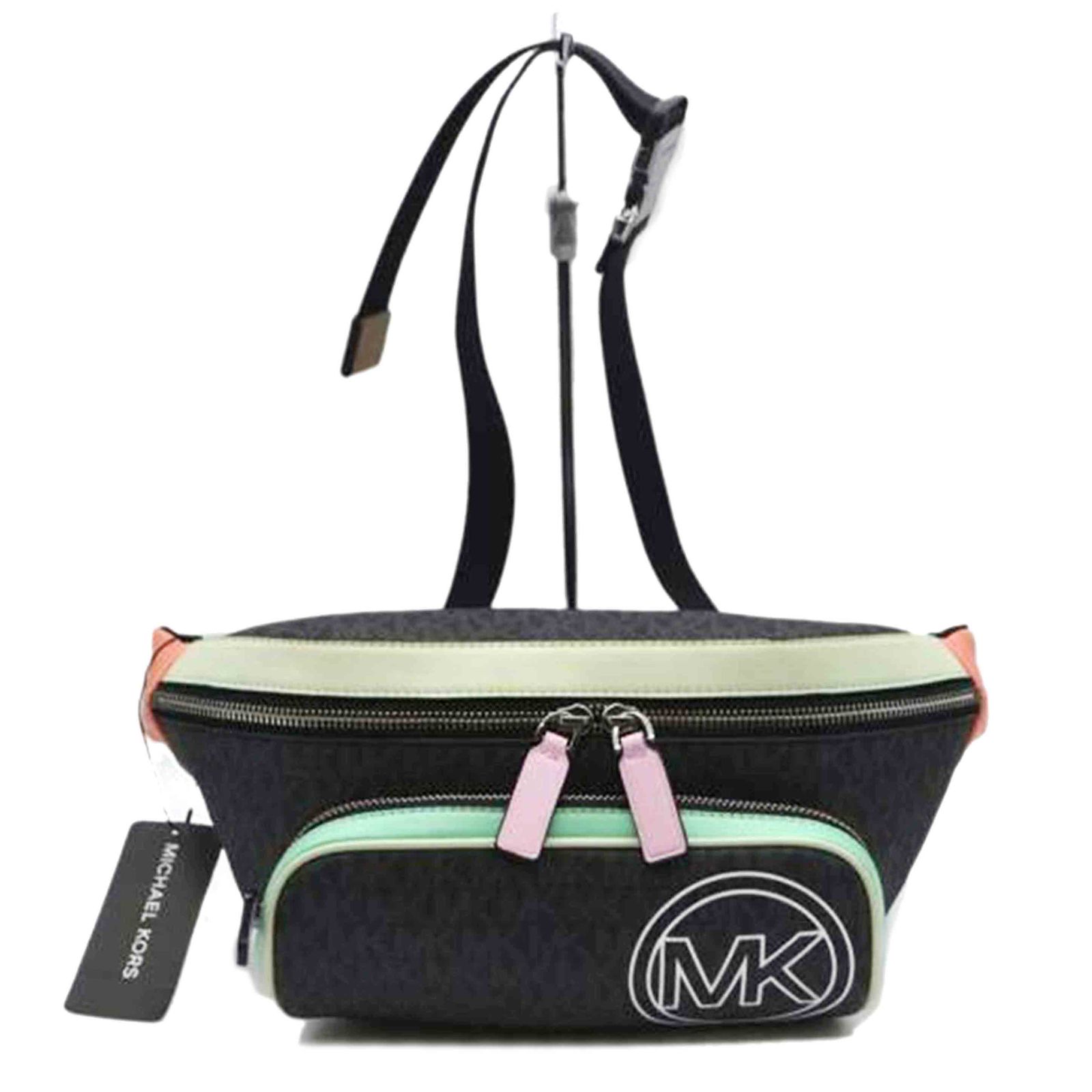 MICHAEL KORS ジェットセットMKシグンネチャーウエストバッグ 37S2LCOY9B Aランク 89