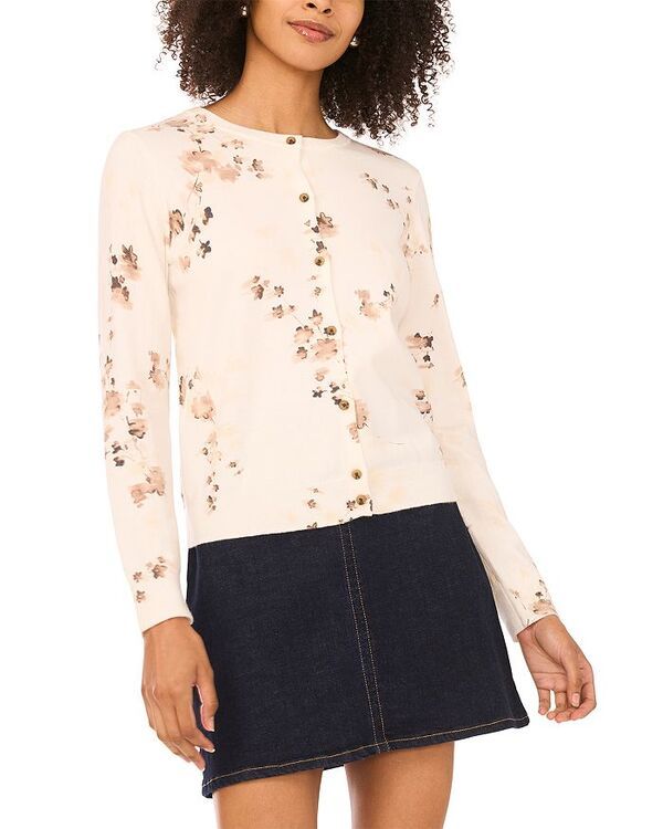 ヴィンスカムート レディース アウター カーディガン VINCE CAMUTO Delicate Flower Cardigan Birch