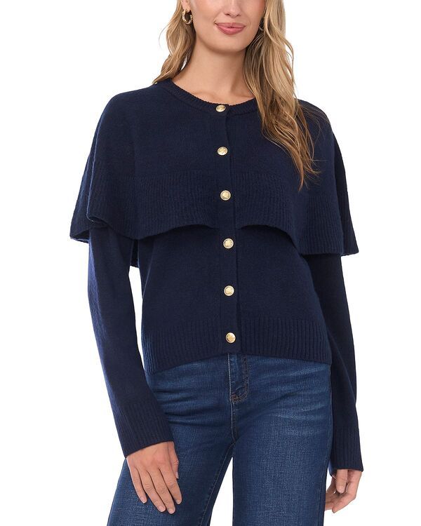 ヴィンスカムート レディース アウター カーディガン クルーネック VINCE CAMUTO Shawl Crewneck Cardigan Classic Navy ネイビー