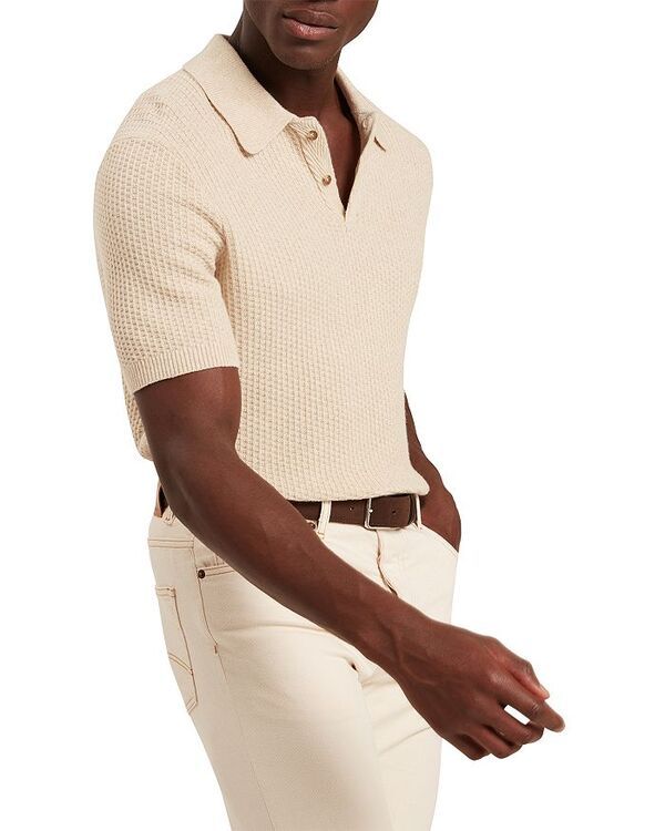 テッドベーカー メンズ トップス ポロシャツ Ted Baker Caelum Herringbone Polo Shirt Natural