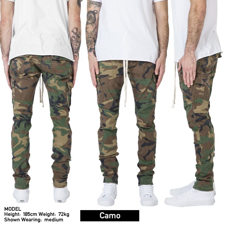 mnml ミニマル CARGO DRAWCORD PANTS CAMO メンズ レディース 夏秋冬 カーゴパンツ カモ パープルカモ XS S M L XL